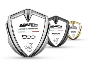 Fiat Abarth Metall Emblem Abzeichen Pro Stil Edelstahl